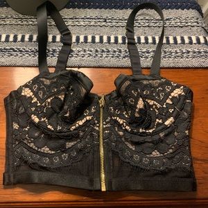 NEVER WORN BRAND NEW Victoria Secret Bralette w/ Illusion Detail and Lace 32B